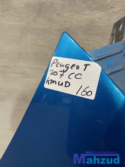 peugeot-207-cc-blauw-kmud-rechter-zijscherm-scherm-zijpaneel — foto 2