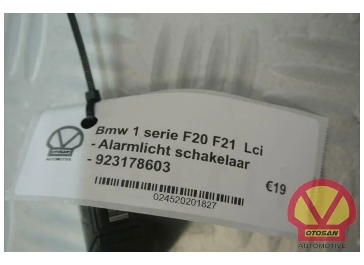 BMW 1 Serie F20 F21 LCI Alarmlicht Schakelaar 923178603