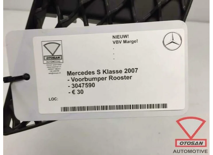 Mercedes S Klasse W221 2007 Voorbumper Rooster 3047590