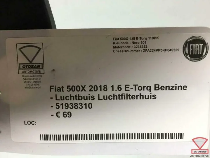 fiat-500x-2018-luchtbuis-luchtfilterhuis-51938310 — foto 3