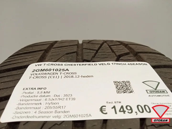 vw-tcross-chesterfield-velg-17inch-tyfoon-4season-2gm601025a — foto 6
