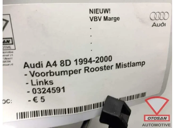 Audi A4 8D 94-00 Voorbumper Rooster Links Nieuw! 0324591