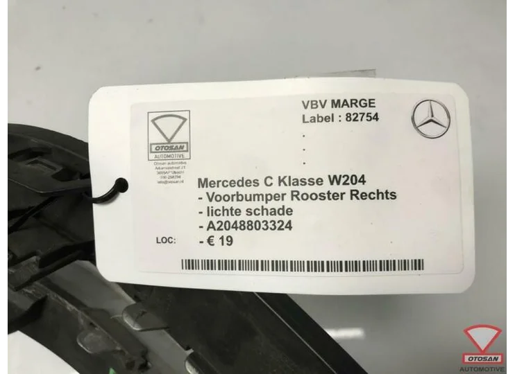 Mercedes C Klasse W204 Voorbumper Rooster Rechts A2048803324