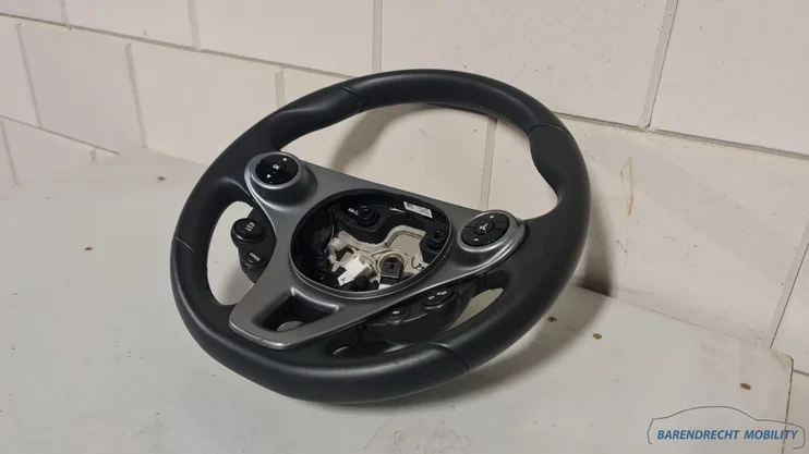 stuurwiel-leder-smart-forfour-fortwo-w453-a4534600403-stuur-cruise-control-leer-origineel-gebruikt-2014-2024 — foto 3