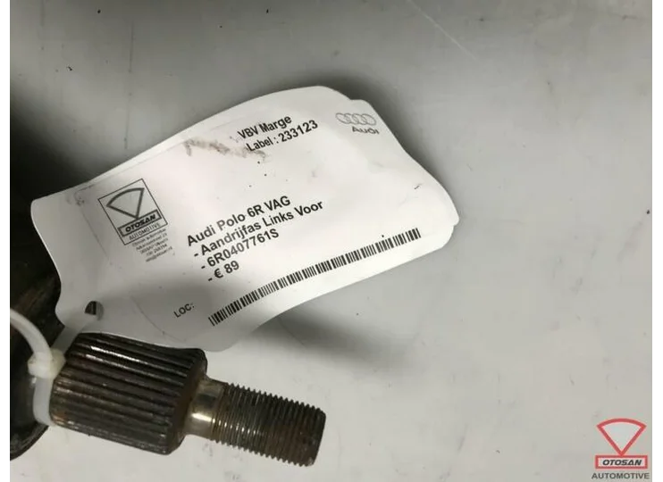 vw polo 6r vag arbre de transmission gauche avant 6r0407761s