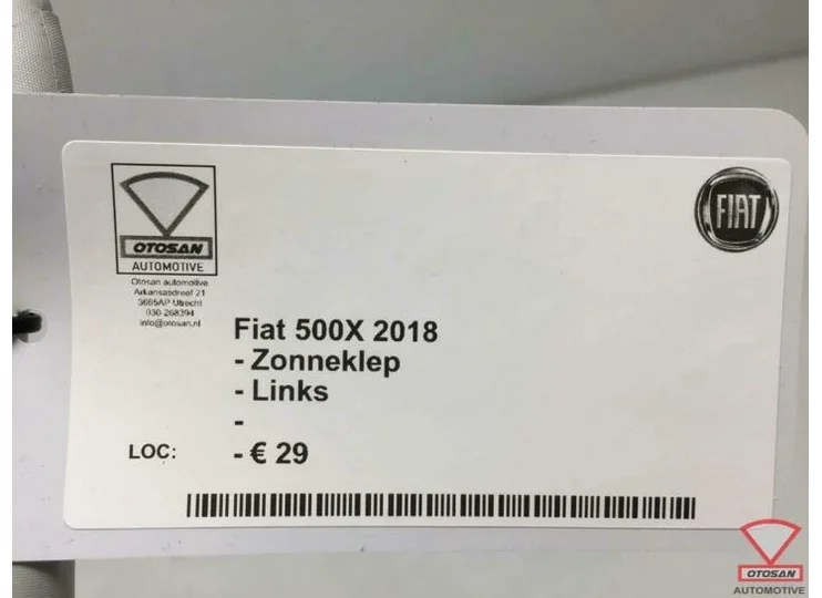 Fiat 500X 500 X 2018 Zonneklep Links
