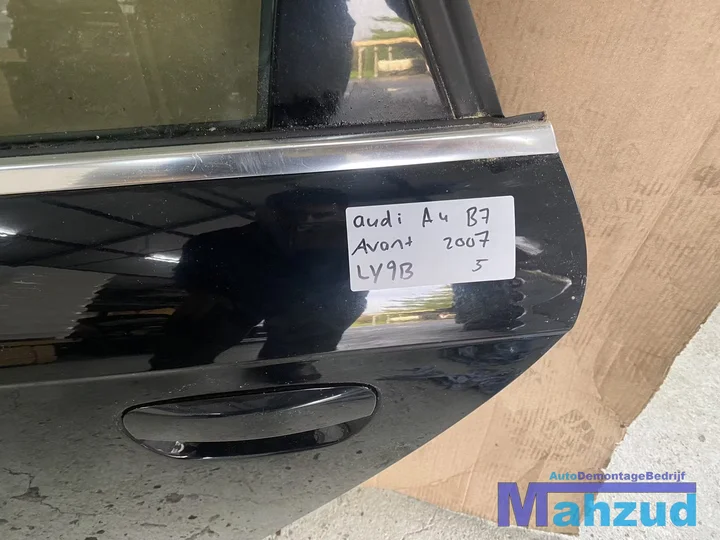 audi-a4-b7-avant-zwart-lc9z-links-achter-deur-portier-0408 — foto 2