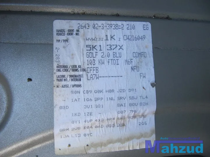 volkswagen-golf-6-20-tdi-versnellingsbak-nfu-handbak — foto 3