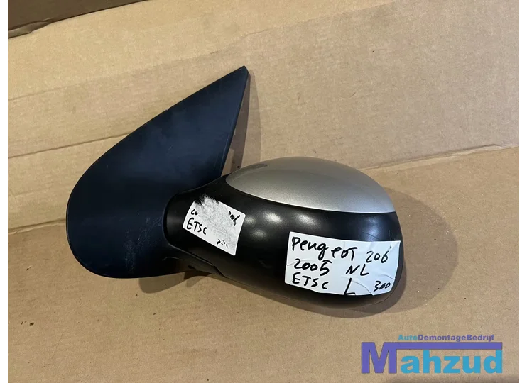 peugeot-206-grijs-etsc-links-buitenspiege-spiegel
