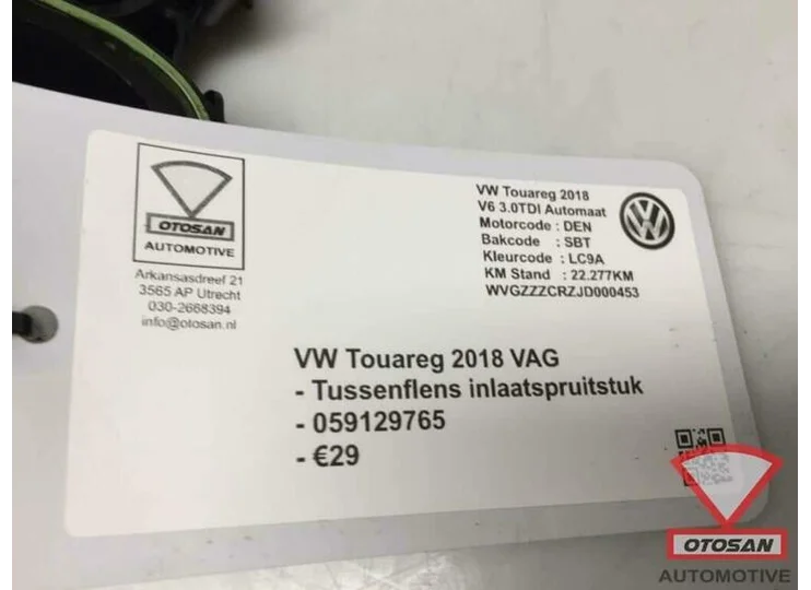 VW Touareg 2018 VAG Tussenflens Inlaatspruitstuk 059129765
