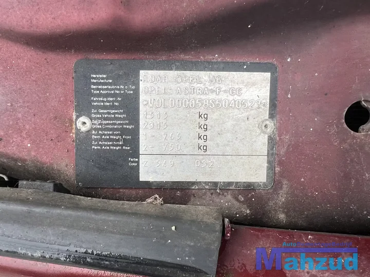 1994-opel-astra-f-hatchback-16i-bruin-z549-x16sz-onderdelen-demontage — foto 17