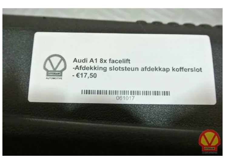 Audi A1 8X Facelift Afdekking Slotsteun Afdekkap Kofferslot