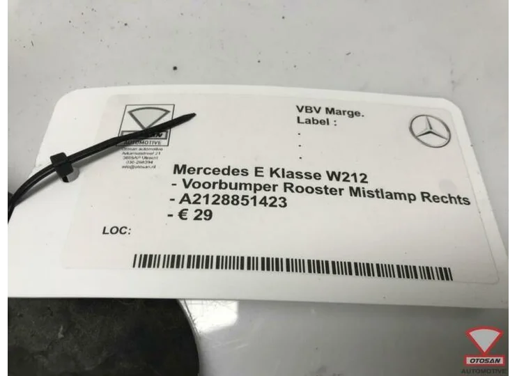 Mercedes E Klasse W212 Mistlamp Rooster Rechts A2128851423