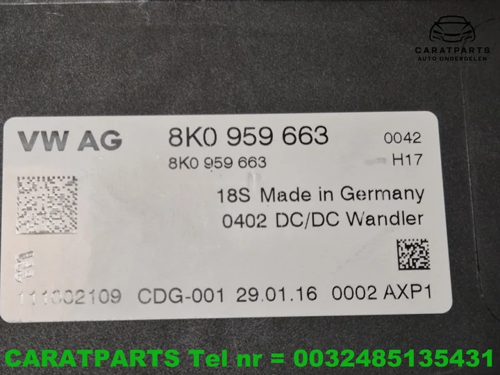 8k0959663-audi-a6-spanningsregelaar-a5-a4-a7-q5-q3 — foto 4
