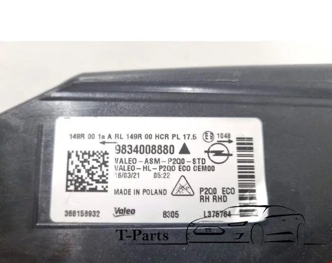 opel-mokka-b-koplamp-rechts-links-9834008880-9834008980 — foto 2