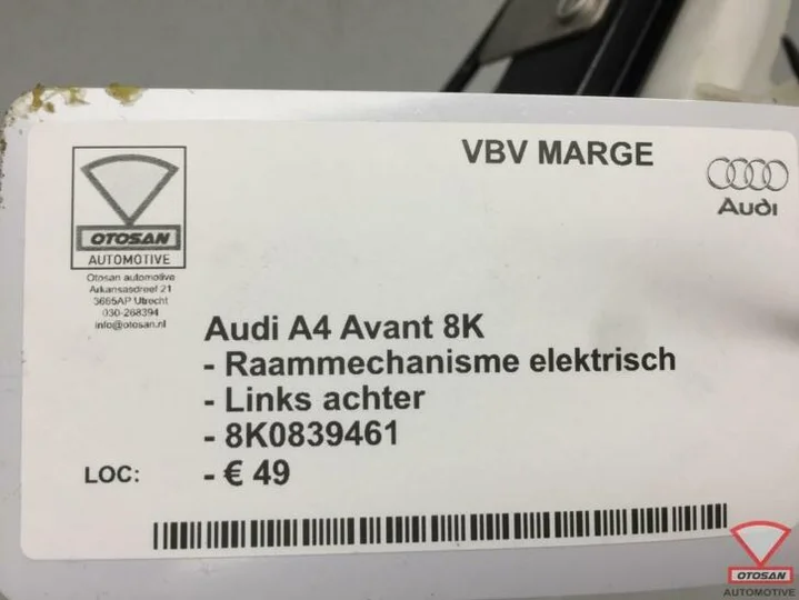 audi-a4-8k-raammechanisme-elekt.-links-achter-8k0839461 — foto 4