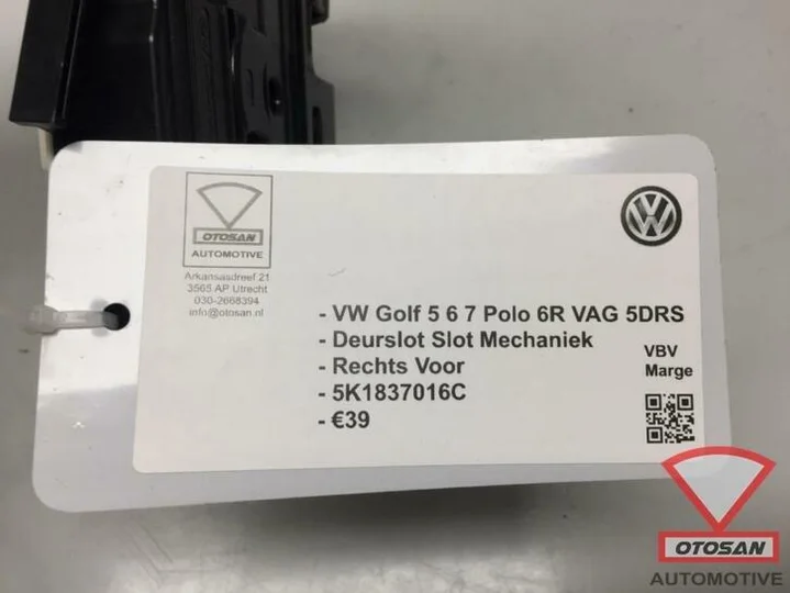 vw-golf-6-polo-deurslot-slotmechaniek-rechts-voor-5k1837016c — foto 3
