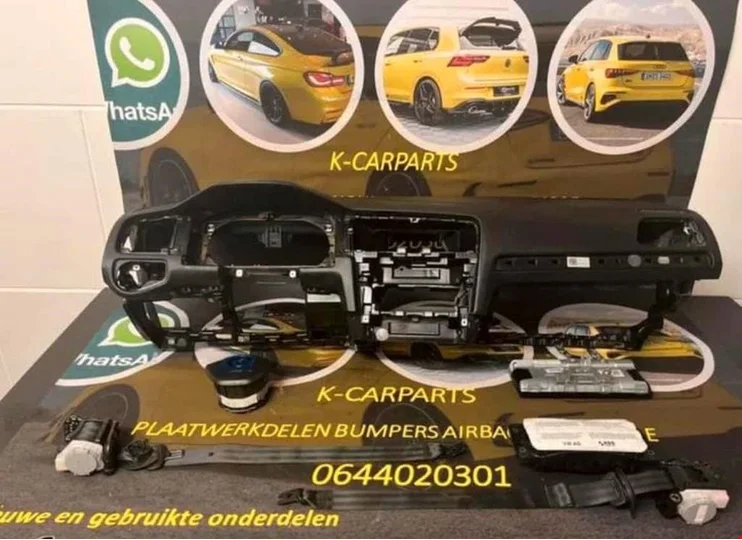 Airbag set VW Golf 7 VII 7.5 FACELIFT Origineel Dashboard