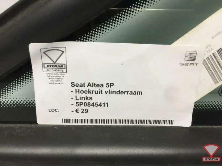 seat-altea-5p-vlinderraam-hoekruit-ruit-raam-links — foto 2