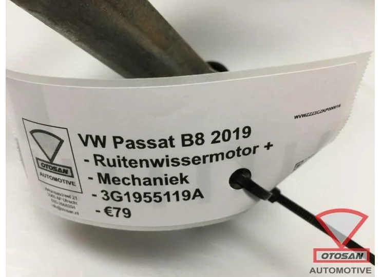 VW Passat B8 2019 Ruitenwissermotor + Mechaniek 3G1955119A