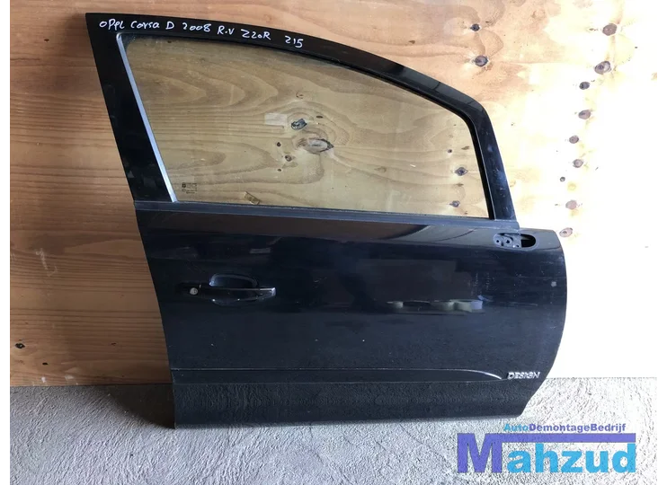 Opel Corsa D Zwart Z20R Rechts voor deur portier