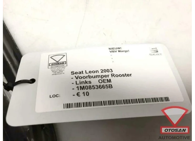 Seat Leon 2003 Voorbumper Rooster Links Nieuw! 1M0853665B