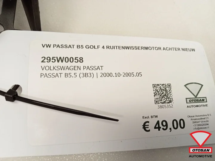 vw-passat-b5-golf-4-bora-ruitenwissermotor-achter-nieuw — foto 3