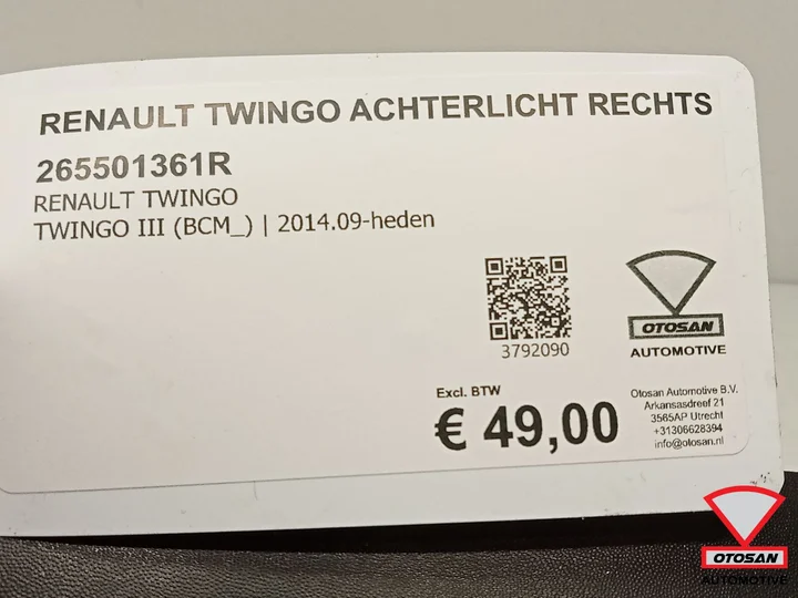 renault-twingo-3-2014-achterlicht-rechts-265501361r — foto 4