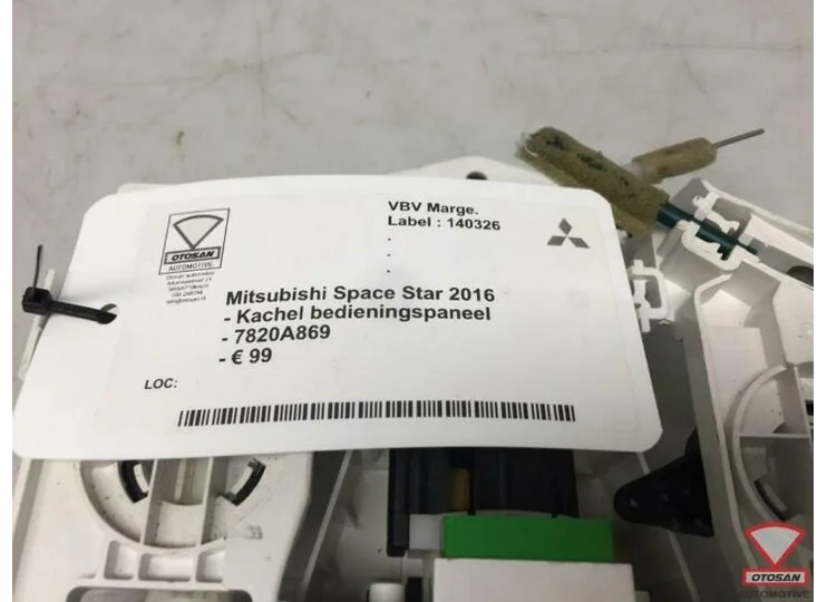 Mitsubishi Space Star 2016 Kachel Bedieningspaneel 7820A869