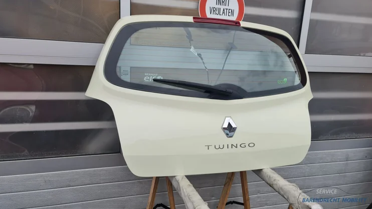 achterklep-renault-twingo-ii-creme-wit-ovenr-jaune-vanille-kofferklep-origineel-gebruikt-2007-2011 — foto 3