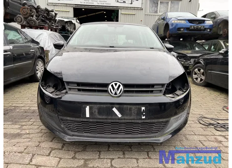 2009 VW POLO 6R Zwart LC9X LNR Demontage onderdelen