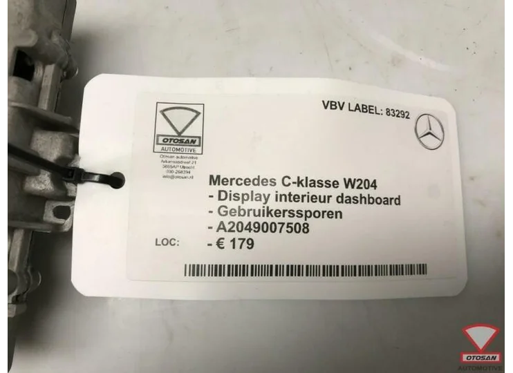 Mercedes C Klasse Display Navigatie Dashboard A2049007508