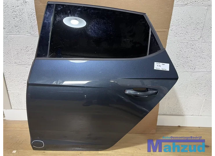 SEAT LEON 5FB blauw links achter deur portier 2012-2020