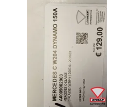mercedes-c-klasse-w204-dynamo-150a-a0009062003 — foto 5