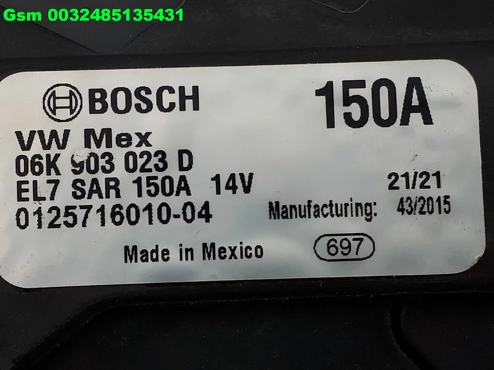 06k903023d-tiguan-dynamo-a3-alternator-q3-golf-7- — foto 12