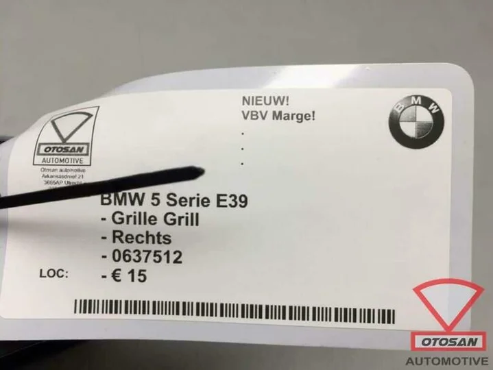 bmw-5-serie-e39-grille-grill-rechts-nieuw!-0637512 — foto 2