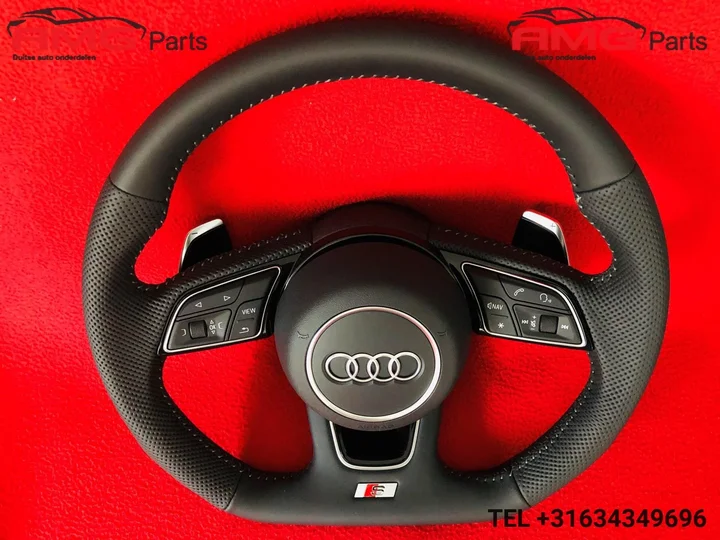 audi-s-line-rs-a4-s4-rs4-a5-s5-stuur-met-airbag-geperforeerd-leer — foto 6