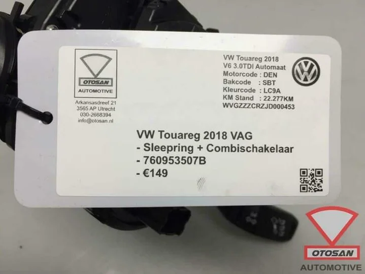 vw-touareg-2018-sleepring-+-combischakelaar-760953507b — foto 2
