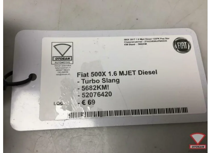 Fiat 500X 2017 1.6 MJET Turbo Slang Pijp 52076420