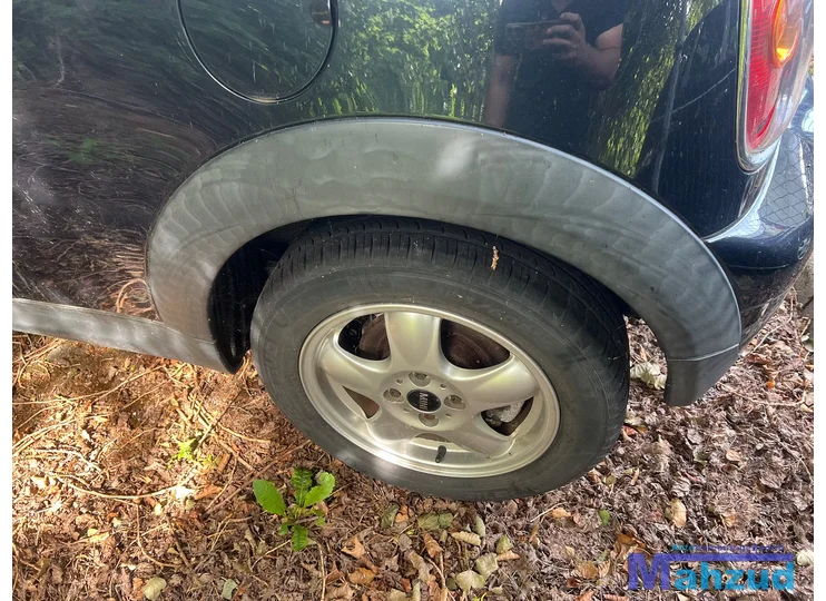 MINI R56 links achter wielrand sierrand stootrand 2005-2014