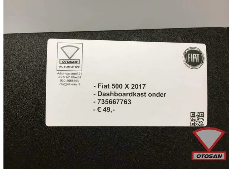Fiat 500X 2017 Dashboardkast Dashboardkastje Onder 735667763