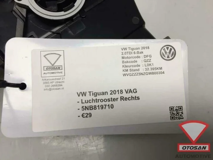 vw-tiguan-5na-2018-luchtrooster-rechts-dashboard-5nb819710 — foto 2