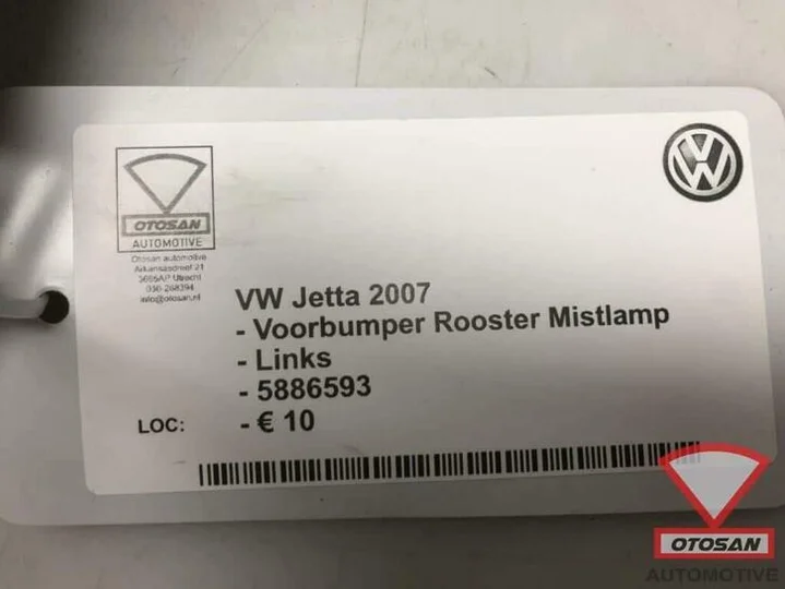 vw-jetta-2007-voorbumper-rooster-mistlamp-links-nieuw!-58865 — foto 3