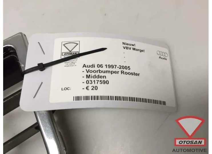 Audi A6 1997-2005 Voorbumper Rooster Midden Nieuw! 0317590