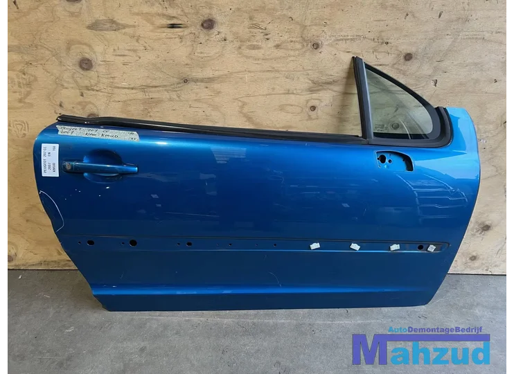PEUGEOT 207 CC BLAUW KMUD rechts deur portier 2007-2015