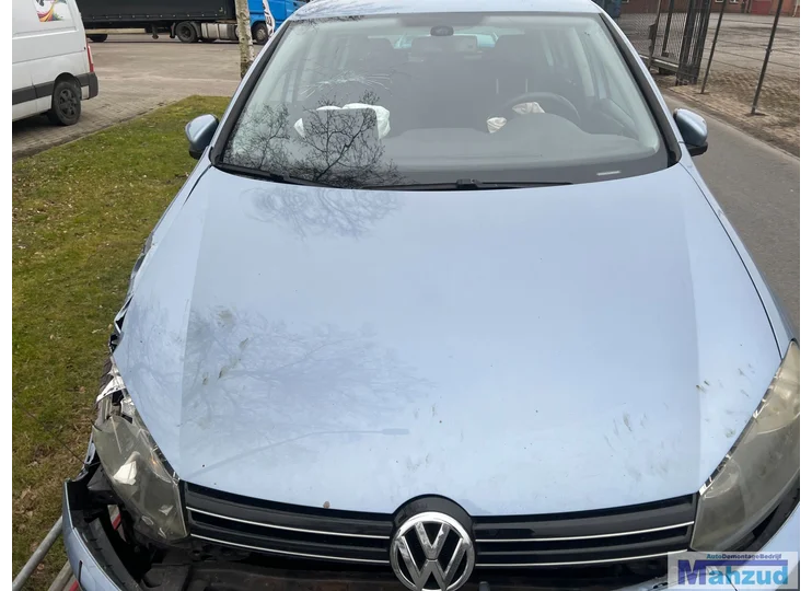 VW Golf 6 Motorhaube, hellblau, LA5Q, 2009-2013