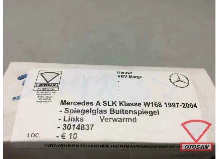 Mercedes A SLK W168 Spiegelglas Buitenspiegel Links Nieuw! V