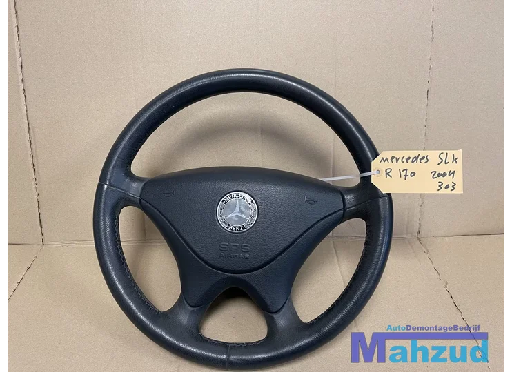 MERCEDES SLK R170 W208 Stuurwiel stuur leer zwart met airbag