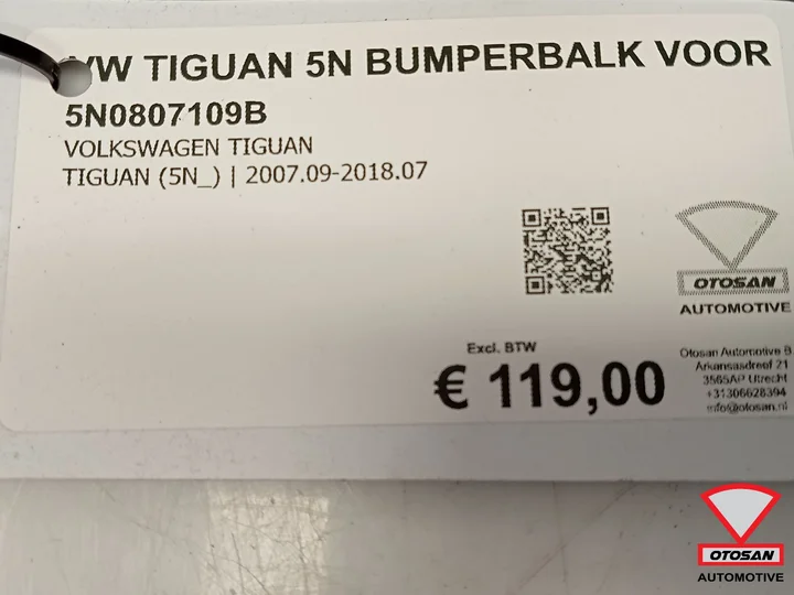 vw-tiguan-5n-20072015-bumperbalk-balk-voor-origineel — foto 3