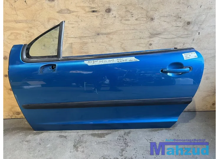 PEUGEOT 207 CC BLAUW KMUD Linker deur portier 2007-2015